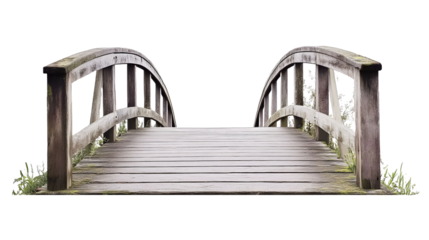 Footbridge on a transparent background. isolated background.