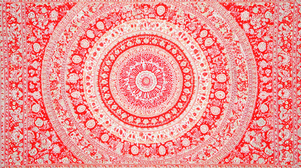 A symmetrical mandala-like design with intricate details and bright, harmonious colors radiating outward in balanced patterns 