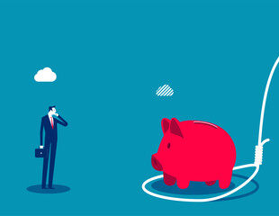 Business with finance trap, Business vector flat style