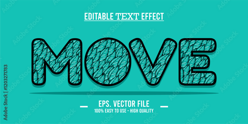 Fototapete move editable text effect concept