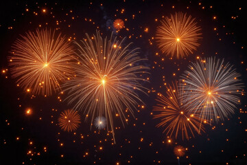 fireworks display with bright explosive bursts on dark textured background