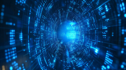 Futuristic Data Tunnel Network