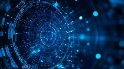 Obraz premium Futuristic Cyberspace Data Flow