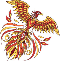  phoenix-flame-mandala An intricate mandala with symmetrical patterns, perfect for art, décor, and meditation projects