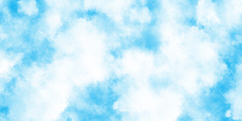 soft and cloudy white clouds on blue background, soft and blurry blue cloudy sky, Light blue watercolor paper texture background with splashes, cloudy and soft sky blue blurred and grainy Blue powder.