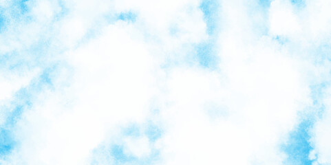 soft and cloudy white clouds on blue background, soft and blurry blue cloudy sky, Light blue watercolor paper texture background with splashes, cloudy and soft sky blue blurred and grainy Blue powder.