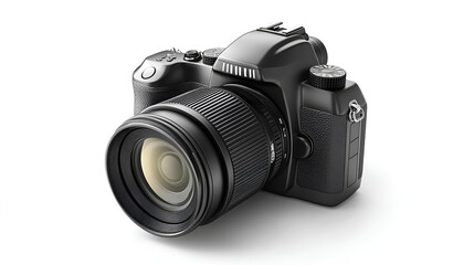 Fototapeta premium film camera on white background Photography Equipment on Desk