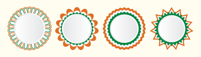 India Republic Day sale - Banner, Sale, offer, India Independence Day Offer. with a Set of Colorful Sale Badges