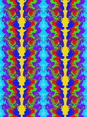 Multicolored abstract seamless background image alternating in waves. seamless pattern with colorful flowers.