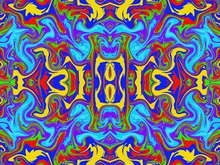 Multicolored abstract seamless background image alternating in waves. seamless pattern with colorful flowers