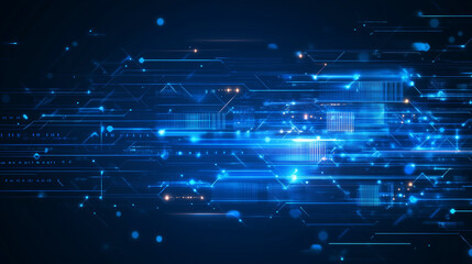 Naklejka premium Futuristic Cyberspace Data Flow