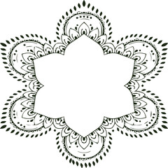 Beautiful flower art and mandala vector design