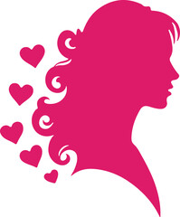 Elegant Women's Day Illustrations in Pink Tones