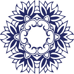 Beautiful flower art and mandala vector design