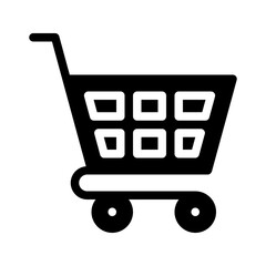 shopping cart glyph icon