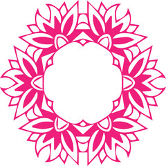 Beautiful flower art and mandala vector design