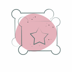 Icon Baby Pillow. related to Kindergarten symbol. Color Spot Style. design editable