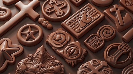 Design a series of 3D clay icons that represent various food and culinary concepts, such as fruits, vegetables, and different cuisines Use a mouthwatering