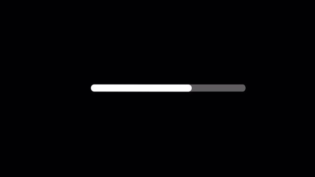 Progress Bar Animation with Alpha Channel &ndash; Loading Bar on Transparent Background for Web, UI/UX, and Stock Video Projects 4k