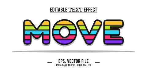 move editable text effect concept