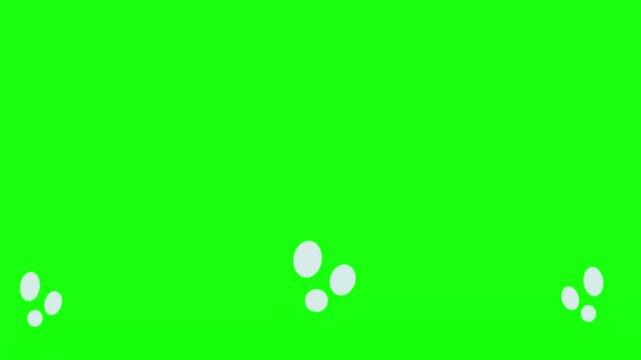 Water bubbles ini green background
