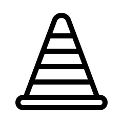 traffic cone line icon