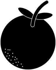 fruit illustration mandarin silhouette orange logo citrus icon food outline fresh ripe vegetarian vitamin juicy healthy tropical tangerine natural shape and vector graphic background