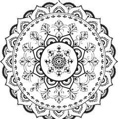 Beautiful flower art and mandala vector design