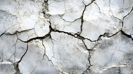 Obraz premium Cracked White Surface Texture Background Image