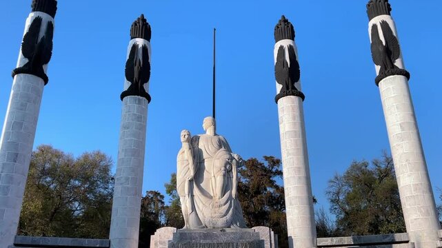 The Monumento a los Ninos Heroes (Monument to the Boy Heroes), officially Altar a la Patria (Altar to the Homeland), a monument in Chapultepec Park (Bosque de Chapultepec) in Mexico City, Mexico.