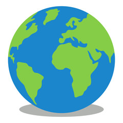 World, world map in globe shape Globe on a white background