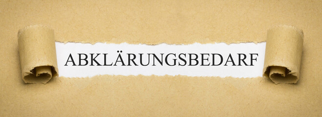 Abklärungsbedarf