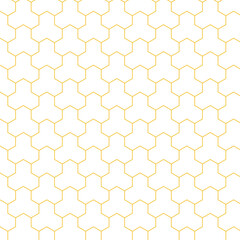 seamless pattern with honeycombs line pattern