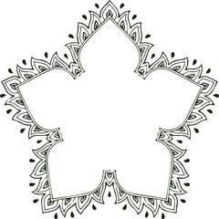 Beautiful flower art and mandala vector design