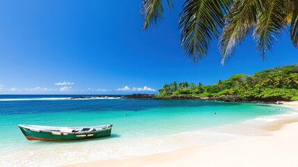 Obraz premium Tranquil Tropical Beach Scene