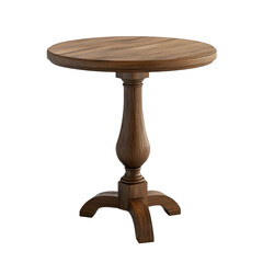 Antique round wooden table with vintage design, suitable for decorating rooms or places.