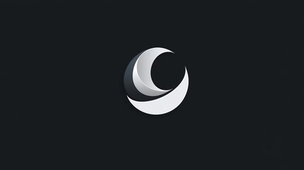 Elegant Abstract Crescent Moon Logo Design