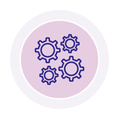 Cogwheel engineering color circle icon , vector, pixel perfect, illustrator file 
