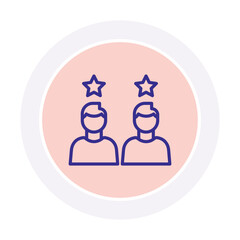 customer experience color circle icon , vector, pixel perfect, illustrator file 
