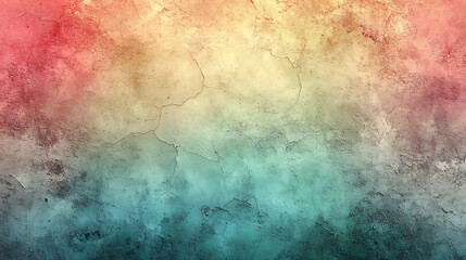 Obraz premium textured background with a smooth gradient of vibrant red at the top, transitioning to yellow, then light blue at the bottom, creating a warm-to-cool effect 