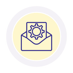Email Settings color circle icon , vector, pixel perfect, illustrator file 
