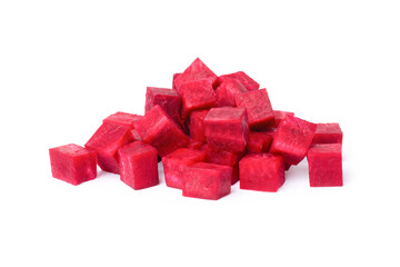 Beetroot slice isolated on white