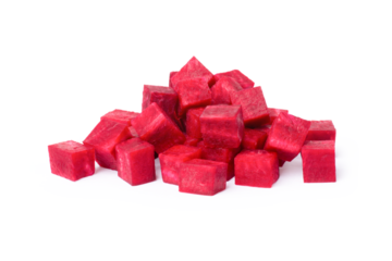 Beetroot slice isolated on white