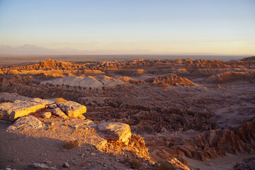 Sunset at Valle de la Luna, Atacama desert, San Pedro de Atacama, Chile