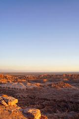 Sunset at Valle de la Luna, Atacama desert, San Pedro de Atacama, Chile