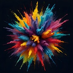 Obraz premium Explosive color burst