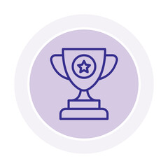 Trophy prize color circle icon , vector, pixel perfect, illustrator file 
