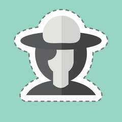 Sticker line cut Study From Women. related to Women symbol. design editable