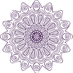 Beautiful flower art and mandala vector design