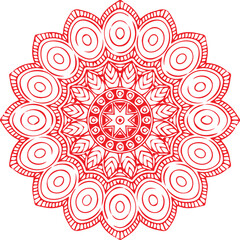 Beautiful flower art and mandala vector design